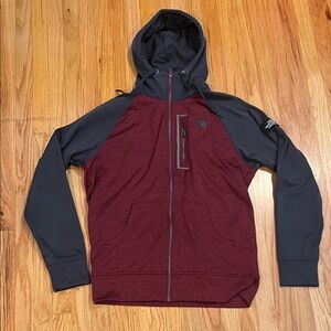The North Face Men's Burgundy and Dark Gray Performance Jacket